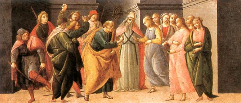 Predella: Marriage of Mary, BARTOLOMEO DI GIOVANNI